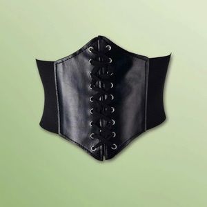 Cute black leather belt